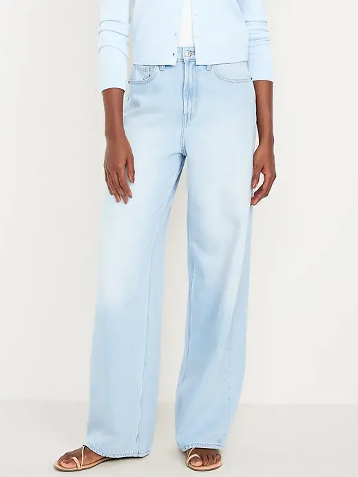 High-Waisted Baggy Wide-Leg Jeans Old Navy