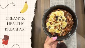 High-Protein Double Chocolate Banana Oats (Creamy & Healthy Breakfast)
