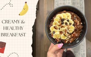 High-Protein Double Chocolate Banana Oats (Creamy & Healthy Breakfast)